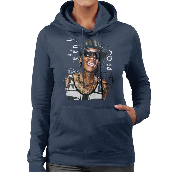 Sidney Maurer Original Portrait Of Wiz Khalifa Women's Hooded Sweatshirt