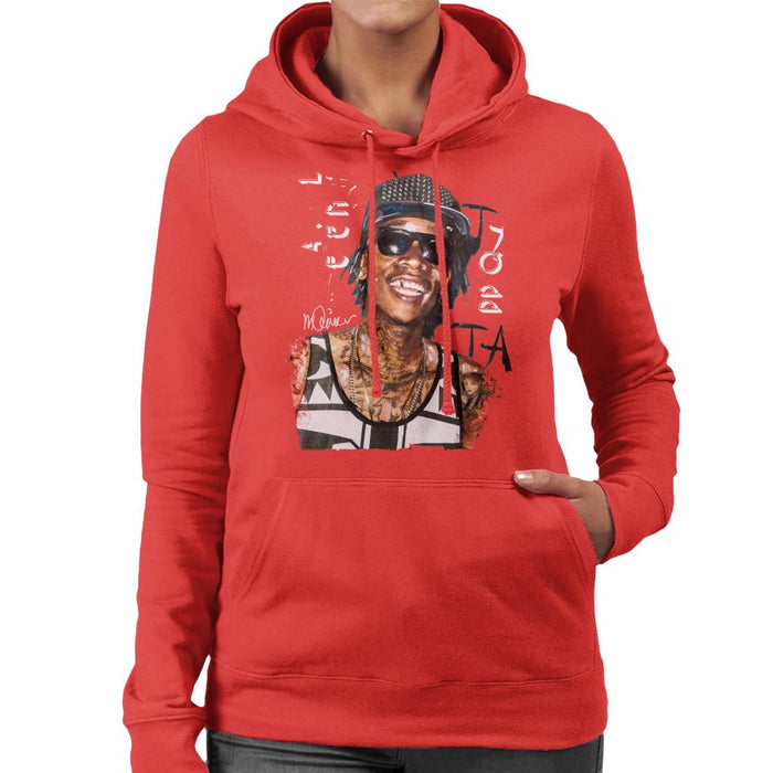 Sidney Maurer Original Portrait Of Wiz Khalifa Women's Hooded Sweatshirt