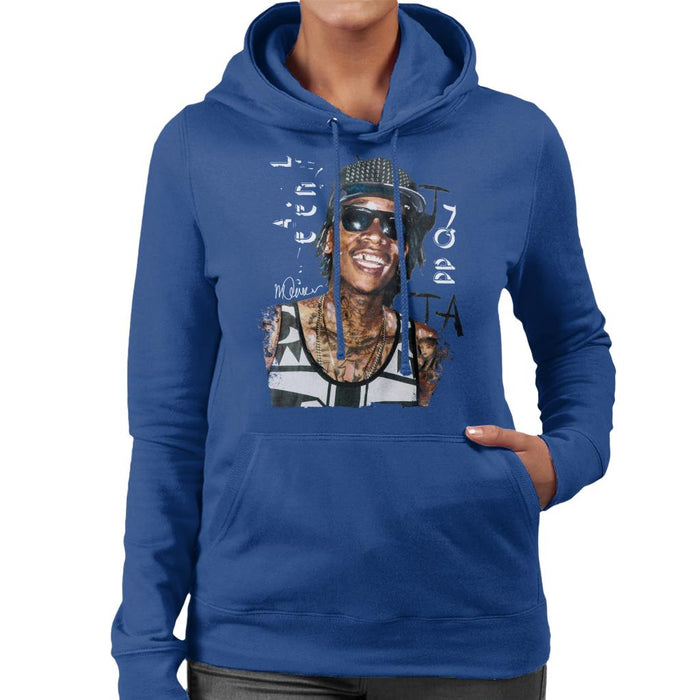 Sidney Maurer Original Portrait Of Wiz Khalifa Women's Hooded Sweatshirt