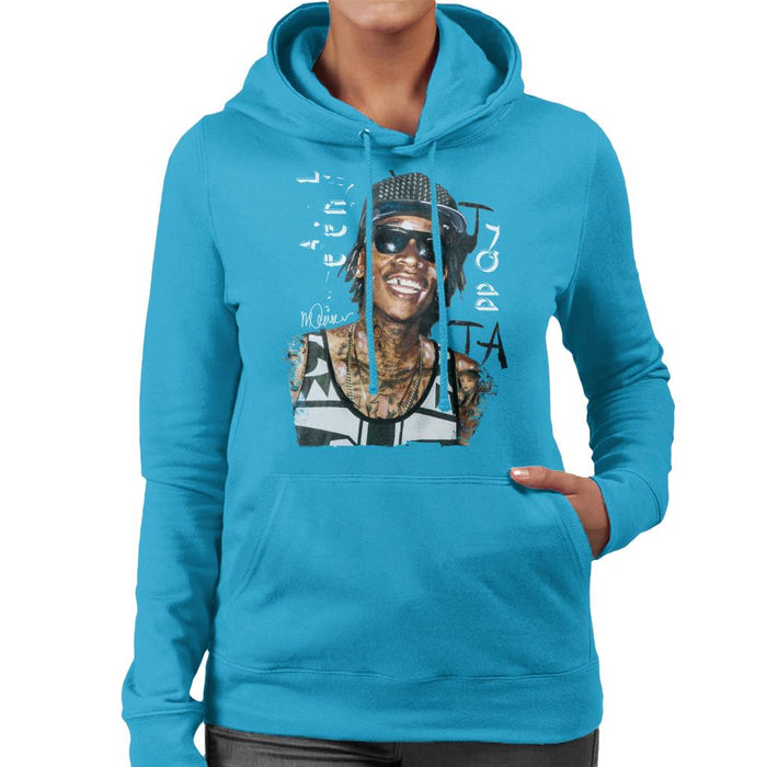 Sidney Maurer Original Portrait Of Wiz Khalifa Women's Hooded Sweatshirt