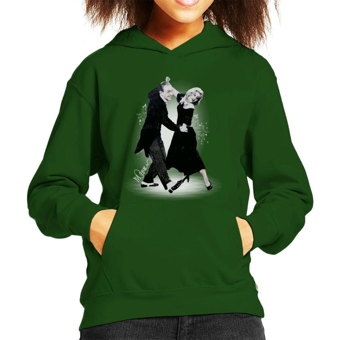 Sidney Maurer Original Portrait Of Fred Astaire Kid's Hooded Sweatshirt