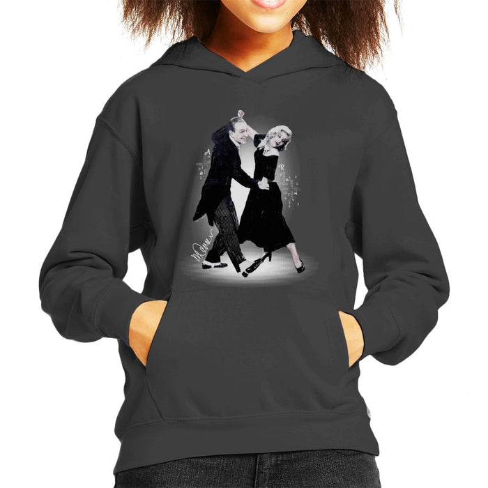 Sidney Maurer Original Portrait Of Fred Astaire Kid's Hooded Sweatshirt