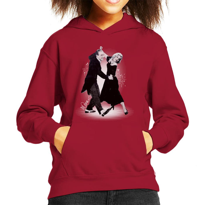 Sidney Maurer Original Portrait Of Fred Astaire Kid's Hooded Sweatshirt