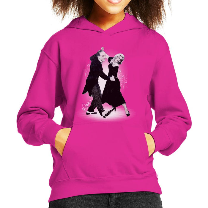 Sidney Maurer Original Portrait Of Fred Astaire Kid's Hooded Sweatshirt