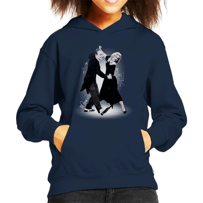Sidney Maurer Original Portrait Of Fred Astaire Kid's Hooded Sweatshirt