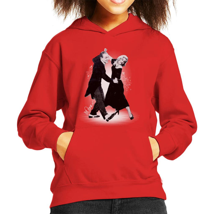 Sidney Maurer Original Portrait Of Fred Astaire Kid's Hooded Sweatshirt