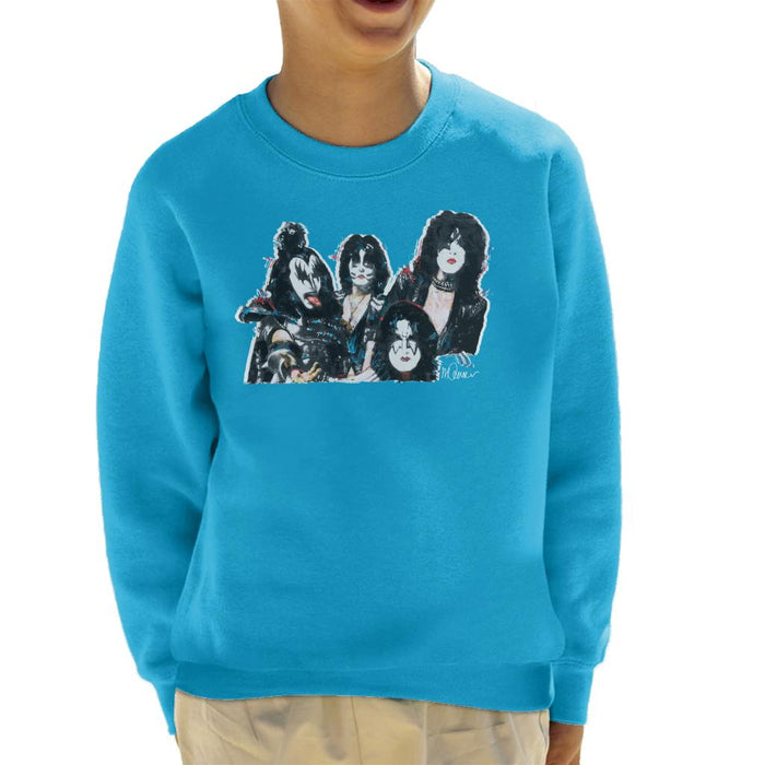 Sidney Maurer Original Portrait Of Kiss Gene Simmons Kid's Sweatshirt