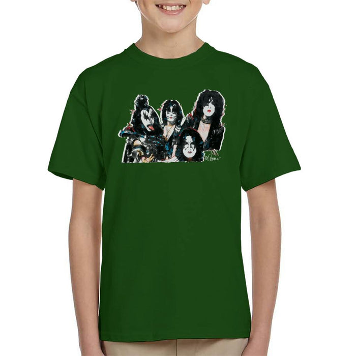 Sidney Maurer Original Portrait Of Kiss Gene Simmons Kid's T-Shirt
