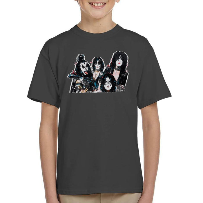 Sidney Maurer Original Portrait Of Kiss Gene Simmons Kid's T-Shirt