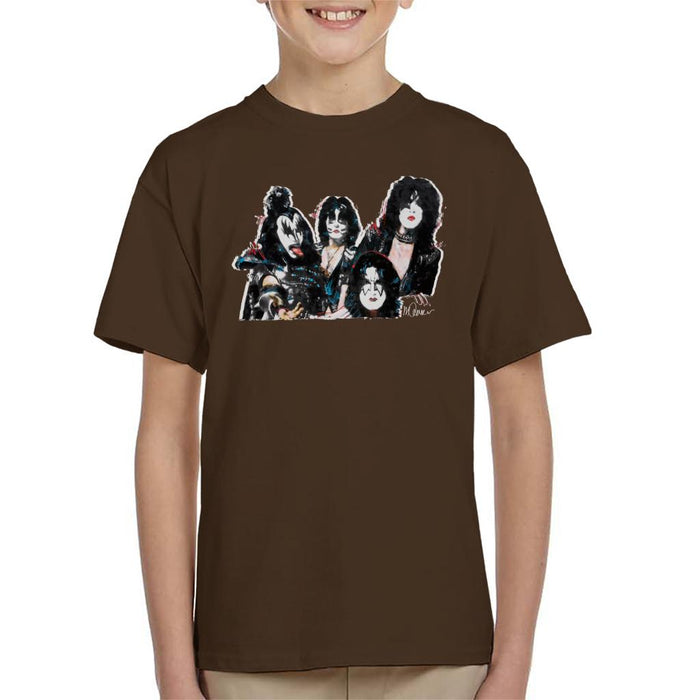 Sidney Maurer Original Portrait Of Kiss Gene Simmons Kid's T-Shirt