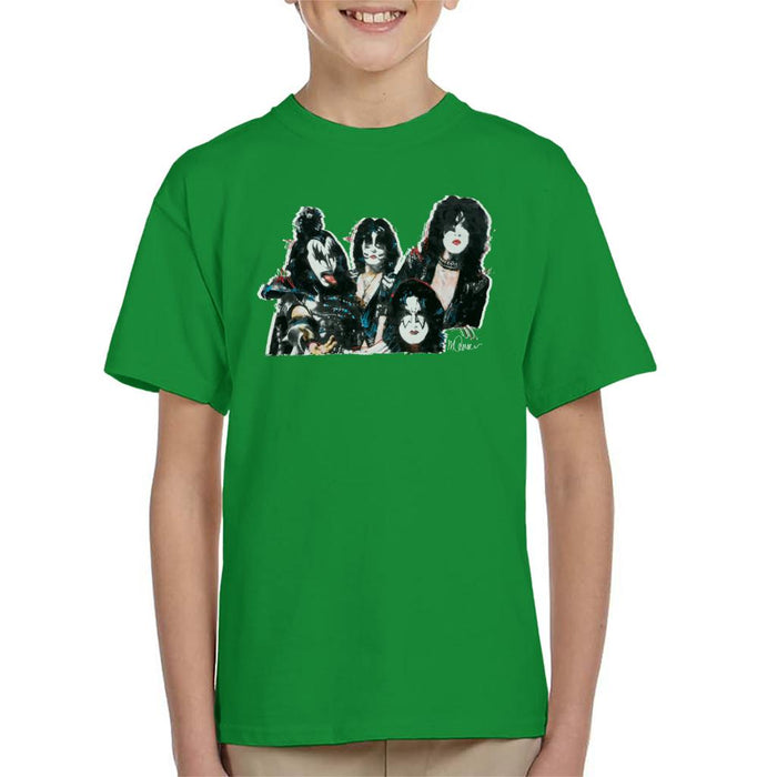 Sidney Maurer Original Portrait Of Kiss Gene Simmons Kid's T-Shirt