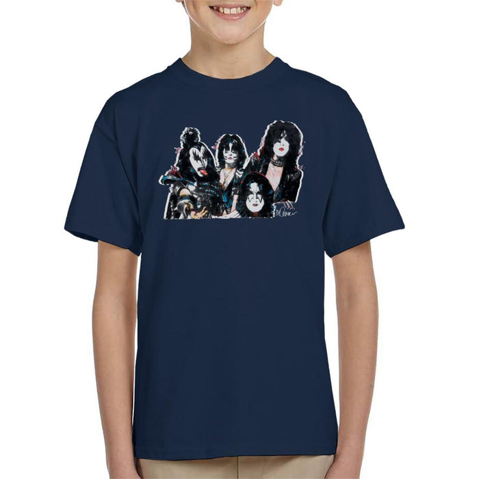 Sidney Maurer Original Portrait Of Kiss Gene Simmons Kid's T-Shirt