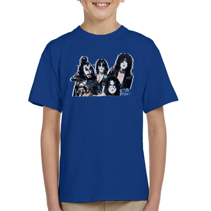 Sidney Maurer Original Portrait Of Kiss Gene Simmons Kid's T-Shirt