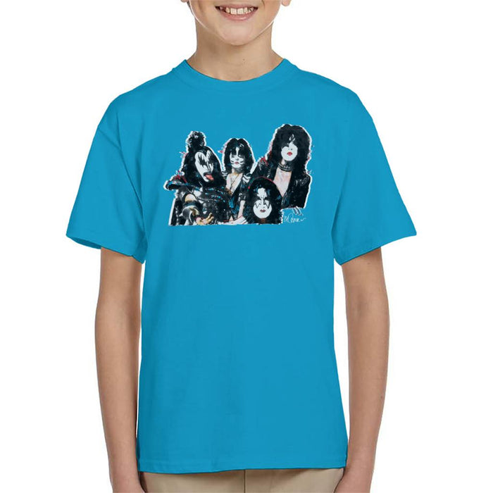 Sidney Maurer Original Portrait Of Kiss Gene Simmons Kid's T-Shirt