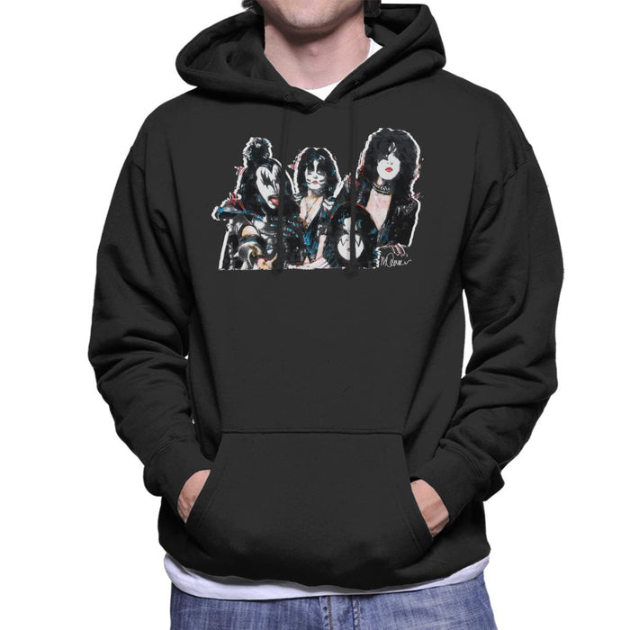 Sidney Maurer Original Portrait Of Kiss Gene Simmons Men's Hooded Sweatshirt