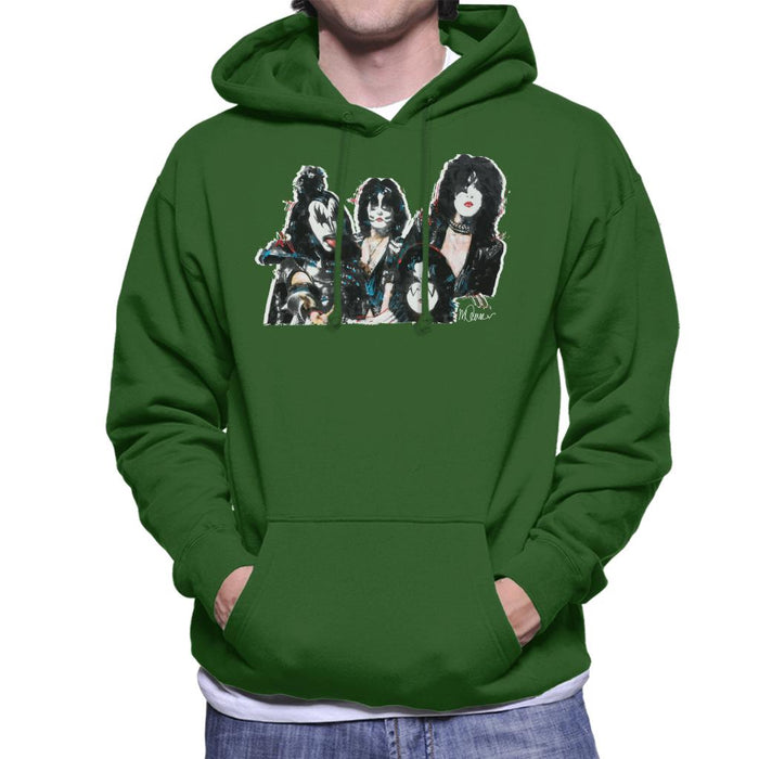 Sidney Maurer Original Portrait Of Kiss Gene Simmons Men's Hooded Sweatshirt
