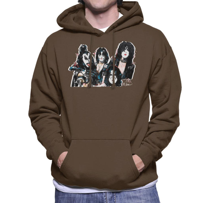 Sidney Maurer Original Portrait Of Kiss Gene Simmons Men's Hooded Sweatshirt
