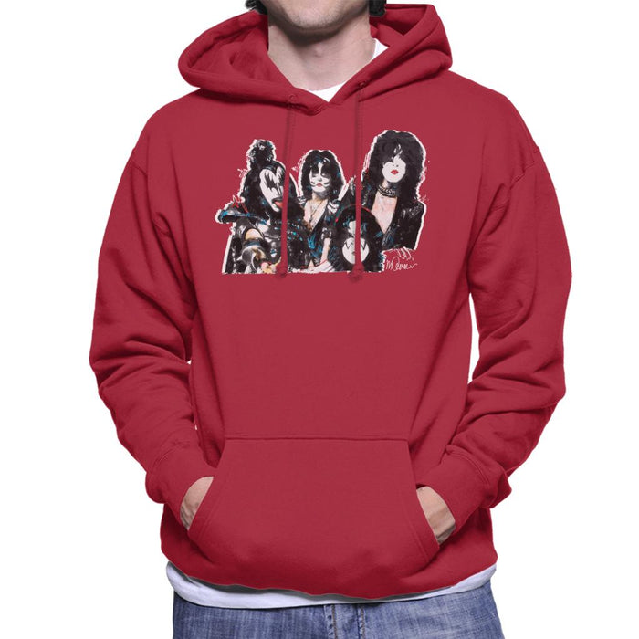 Sidney Maurer Original Portrait Of Kiss Gene Simmons Men's Hooded Sweatshirt