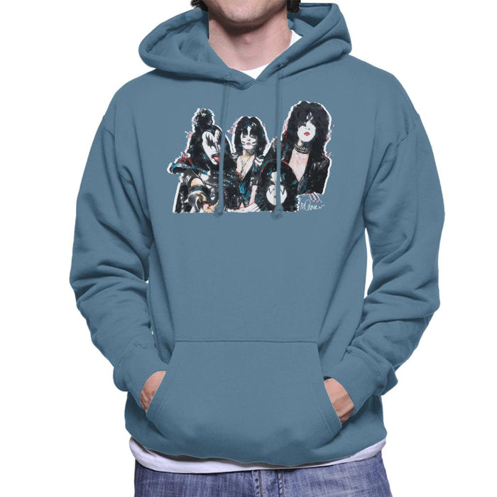 Sidney Maurer Original Portrait Of Kiss Gene Simmons Men's Hooded Sweatshirt