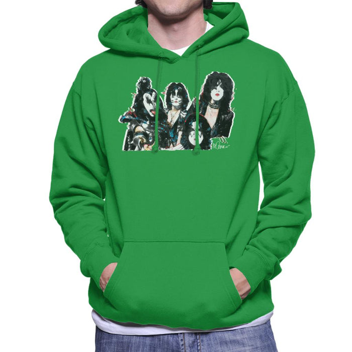 Sidney Maurer Original Portrait Of Kiss Gene Simmons Men's Hooded Sweatshirt