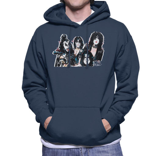 Sidney Maurer Original Portrait Of Kiss Gene Simmons Men's Hooded Sweatshirt