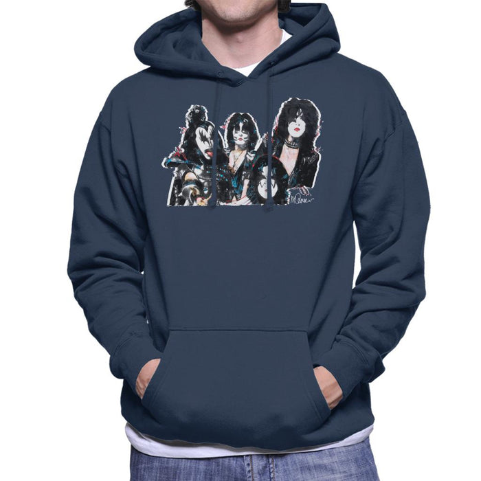 Sidney Maurer Original Portrait Of Kiss Gene Simmons Men's Hooded Sweatshirt