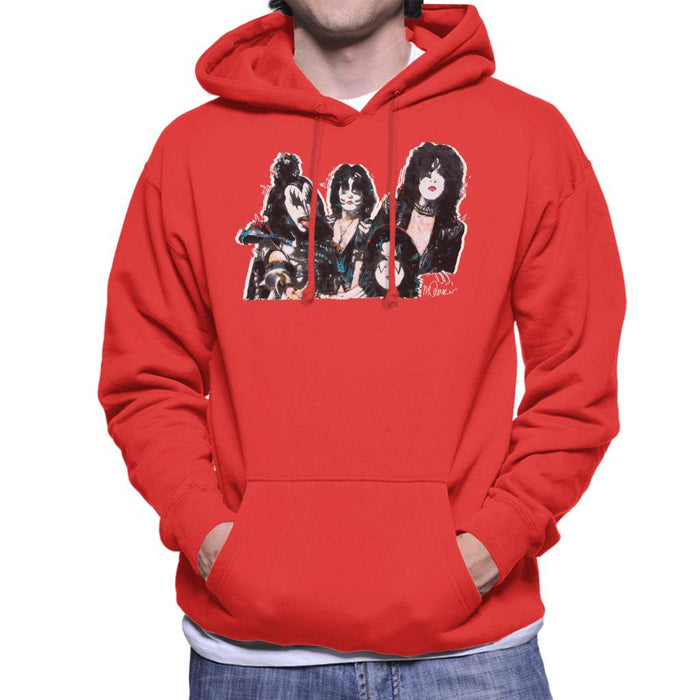 Sidney Maurer Original Portrait Of Kiss Gene Simmons Men's Hooded Sweatshirt
