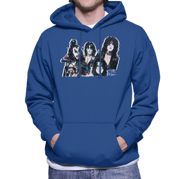 Sidney Maurer Original Portrait Of Kiss Gene Simmons Men's Hooded Sweatshirt