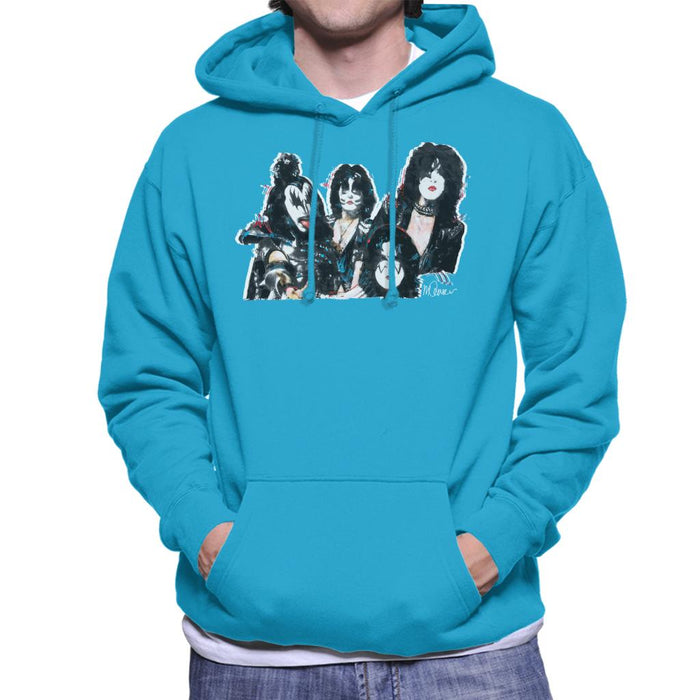 Sidney Maurer Original Portrait Of Kiss Gene Simmons Men's Hooded Sweatshirt