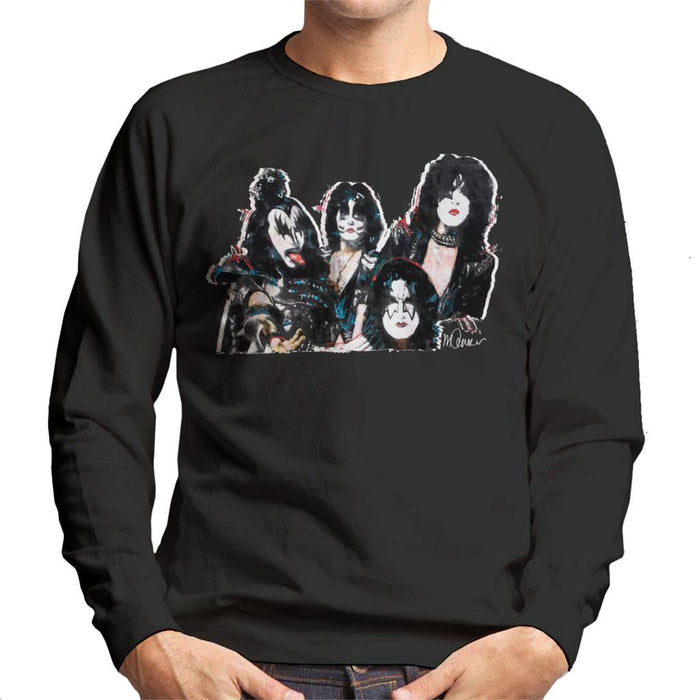 Sidney Maurer Original Portrait Of Kiss Gene Simmons Men's Sweatshirt