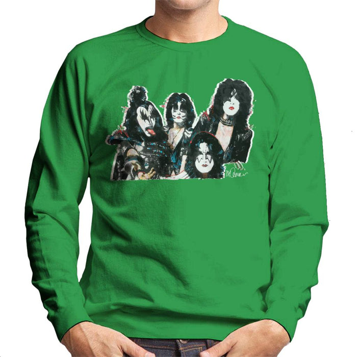 Sidney Maurer Original Portrait Of Kiss Gene Simmons Men's Sweatshirt