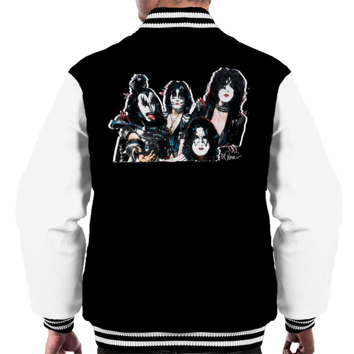 Sidney Maurer Original Portrait Of Kiss Gene Simmons Men's Varsity Jacket