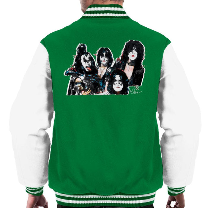 Sidney Maurer Original Portrait Of Kiss Gene Simmons Men's Varsity Jacket