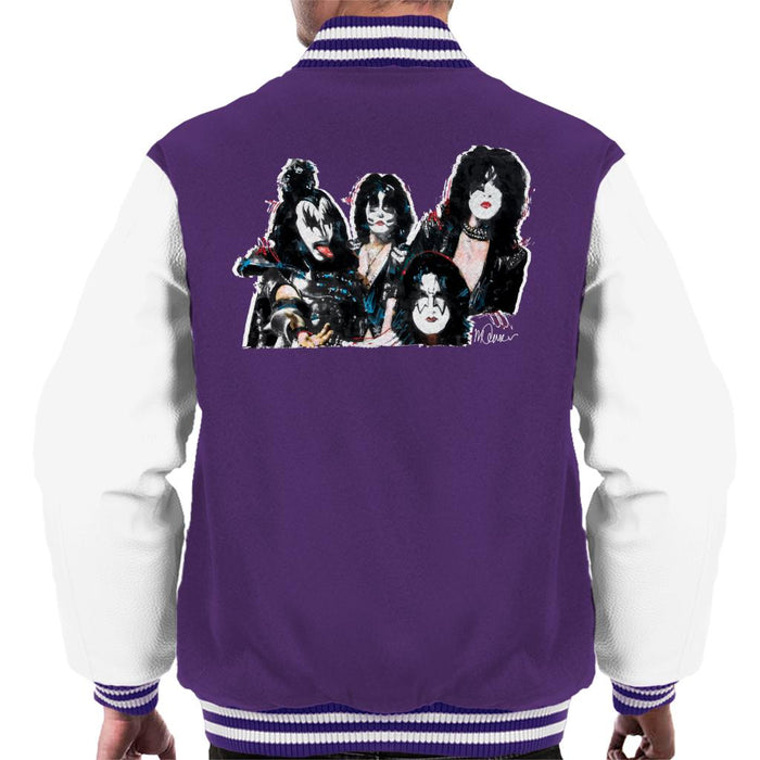 Sidney Maurer Original Portrait Of Kiss Gene Simmons Men's Varsity Jacket