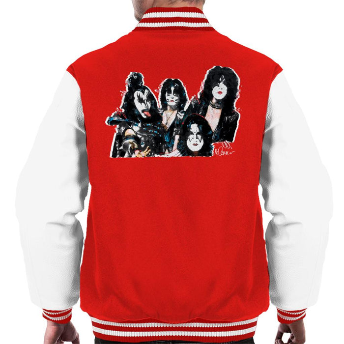 Sidney Maurer Original Portrait Of Kiss Gene Simmons Men's Varsity Jacket