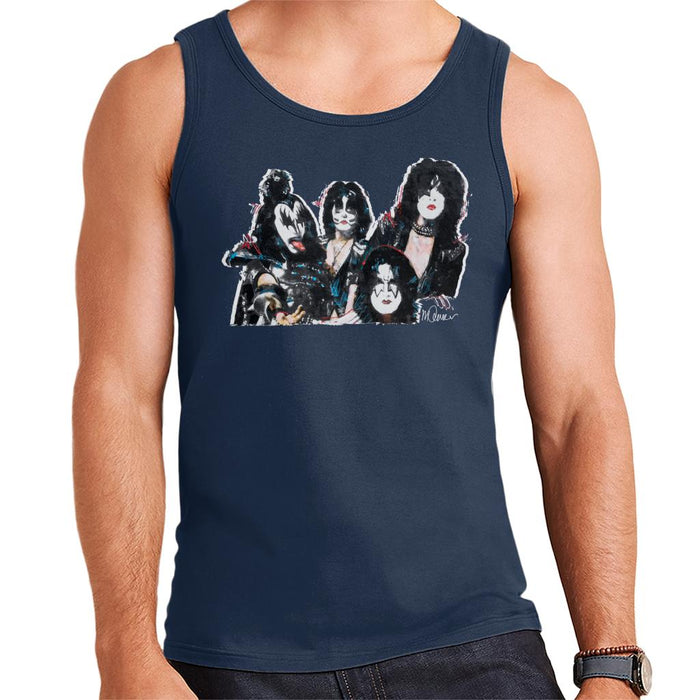 Sidney Maurer Original Portrait Of Kiss Gene Simmons Men's Vest