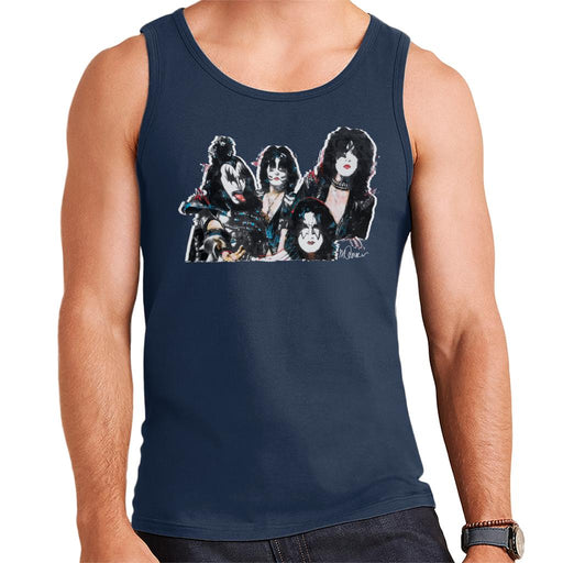 Sidney Maurer Original Portrait Of Kiss Gene Simmons Men's Vest