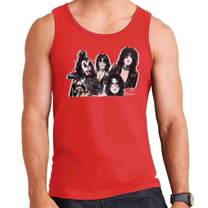 Sidney Maurer Original Portrait Of Kiss Gene Simmons Men's Vest