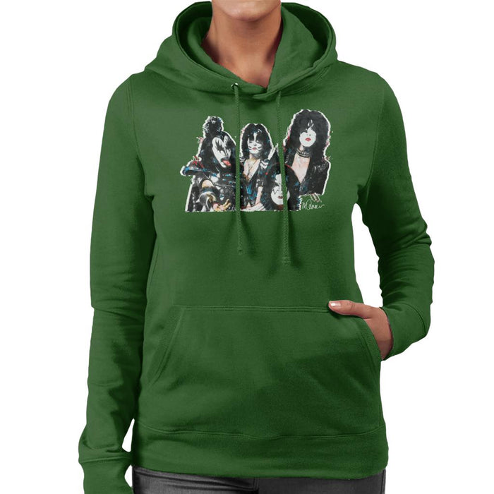Sidney Maurer Original Portrait Of Kiss Gene Simmons Women's Hooded Sweatshirt