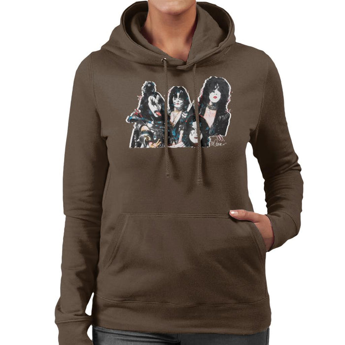 Sidney Maurer Original Portrait Of Kiss Gene Simmons Women's Hooded Sweatshirt