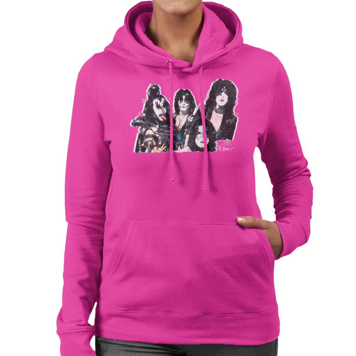 Sidney Maurer Original Portrait Of Kiss Gene Simmons Women's Hooded Sweatshirt