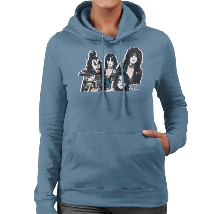 Sidney Maurer Original Portrait Of Kiss Gene Simmons Women's Hooded Sweatshirt