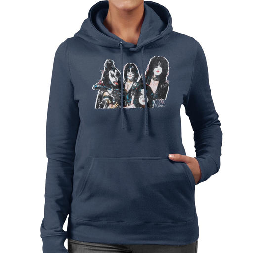 Sidney Maurer Original Portrait Of Kiss Gene Simmons Women's Hooded Sweatshirt