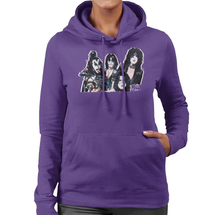 Sidney Maurer Original Portrait Of Kiss Gene Simmons Women's Hooded Sweatshirt