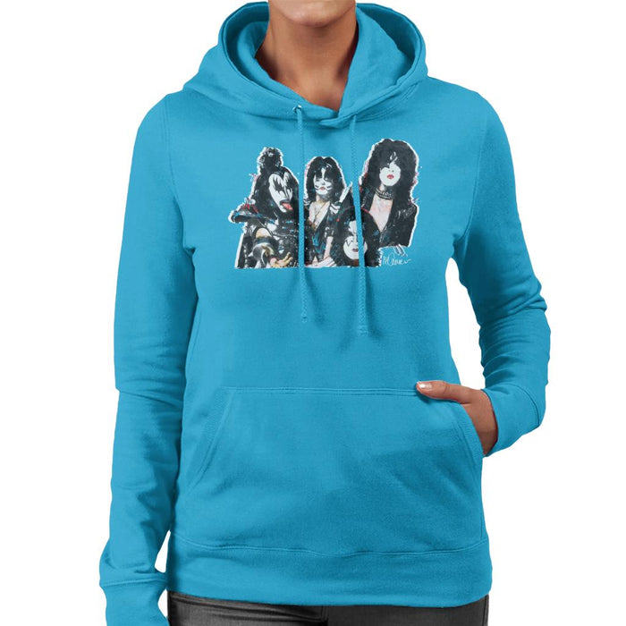 Sidney Maurer Original Portrait Of Kiss Gene Simmons Women's Hooded Sweatshirt