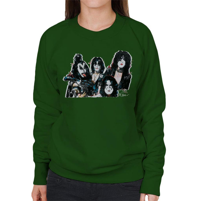 Sidney Maurer Original Portrait Of Kiss Gene Simmons Women's Sweatshirt