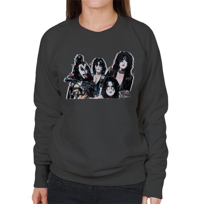 Sidney Maurer Original Portrait Of Kiss Gene Simmons Women's Sweatshirt