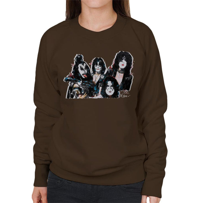 Sidney Maurer Original Portrait Of Kiss Gene Simmons Women's Sweatshirt