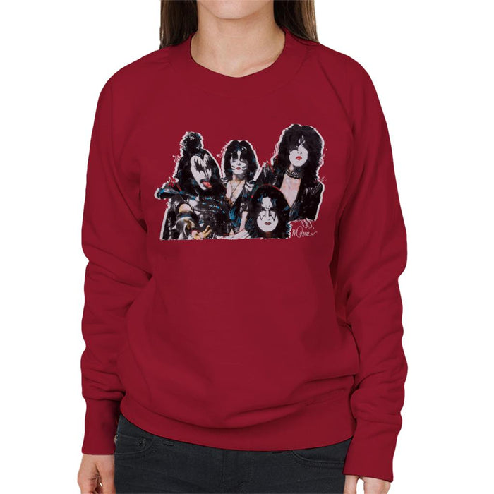 Sidney Maurer Original Portrait Of Kiss Gene Simmons Women's Sweatshirt