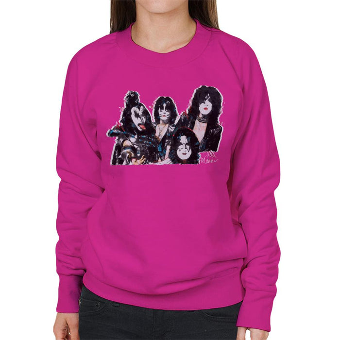 Sidney Maurer Original Portrait Of Kiss Gene Simmons Women's Sweatshirt